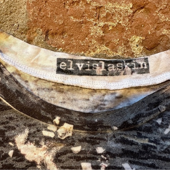 Elvis Laskin abstract long sleeved black, white & gray size small top - Picture 4 of 13